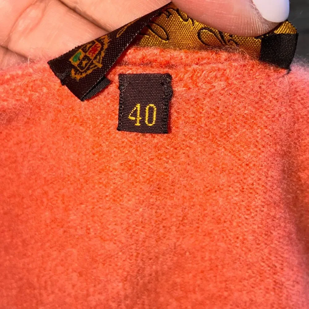Loro Piana 100% Cashmere Coral Sweater V-Neck Size 40 XS/S